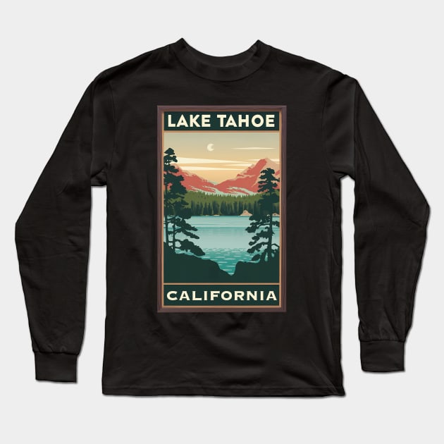 Lake Tahoe Colorblock Long Sleeve T-Shirt by rymeldy